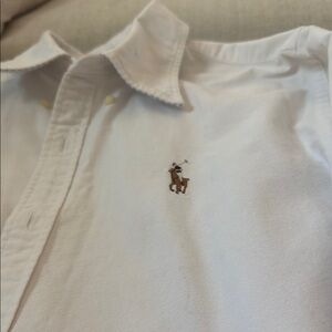 White Polo Shirt with Embroidered Logo